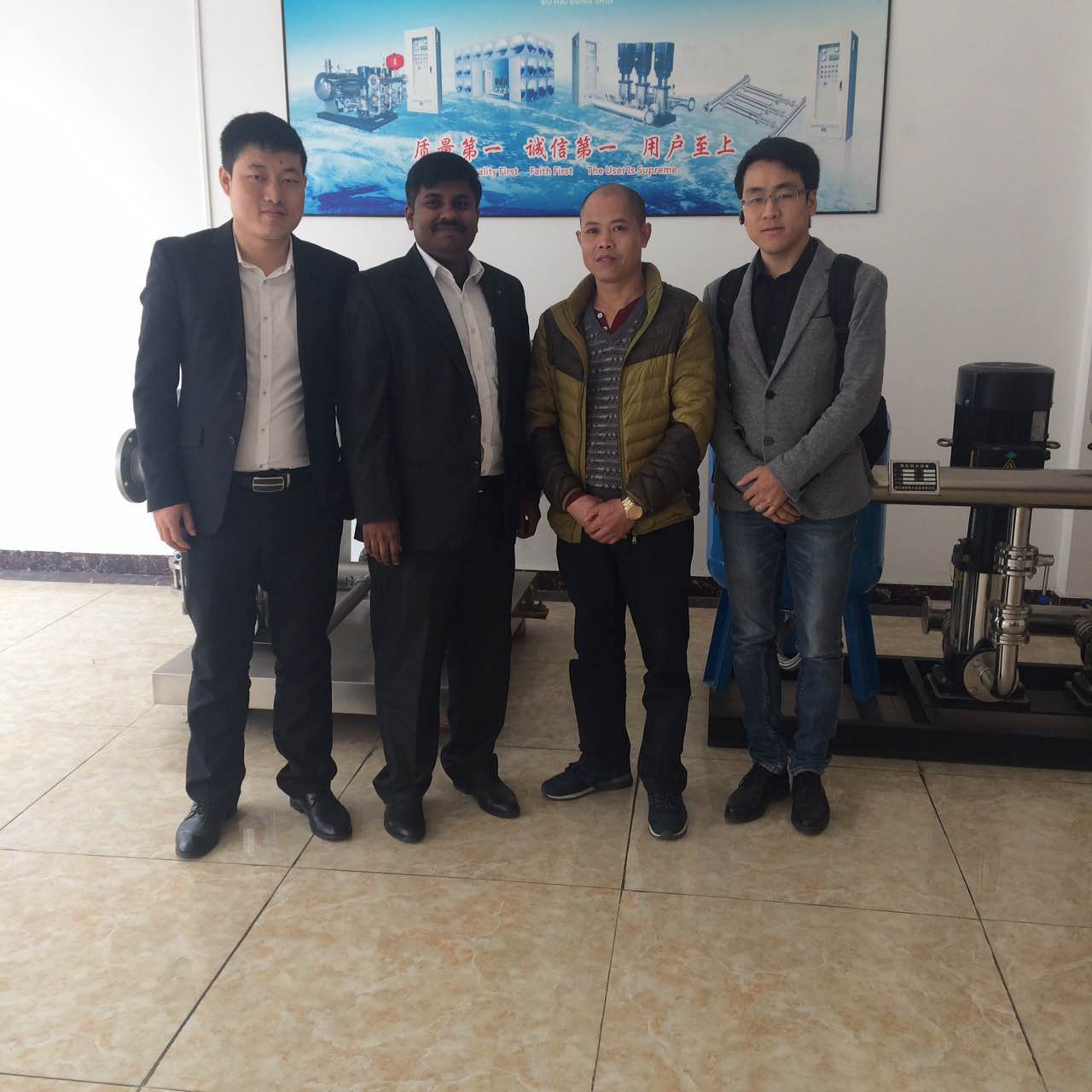 阿根廷客户来厂考察,博海供水设备再次与国际接轨