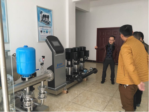 巴中恩阳自来水公司考察我公司供水设备